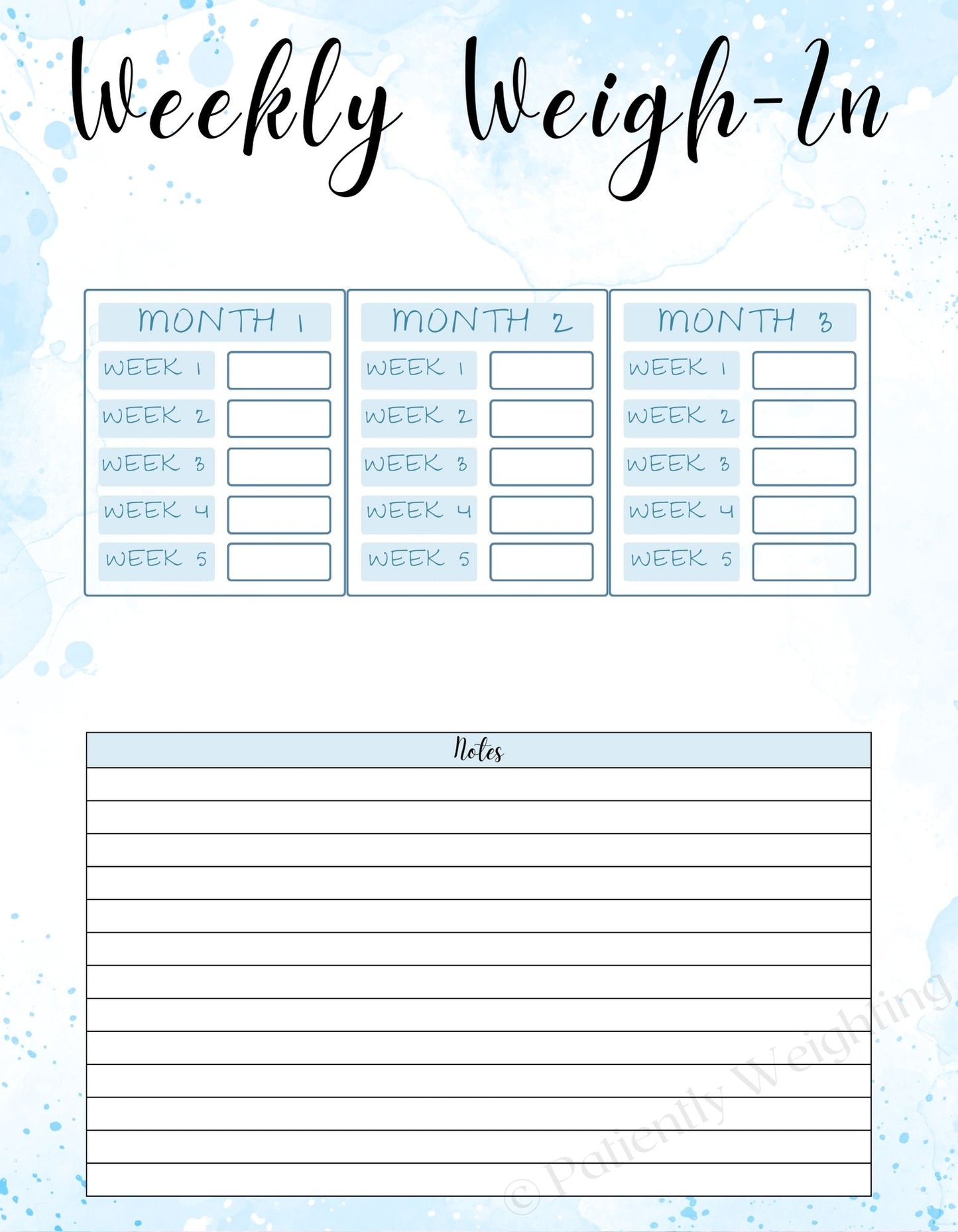 3 Month Undated Premium Weight Loss Journal