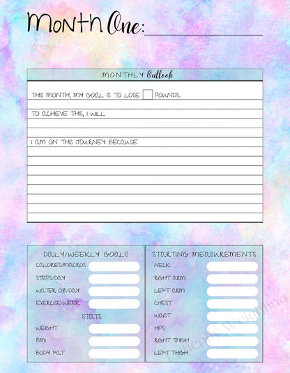 3 Month Undated Premium Weight Loss Journal